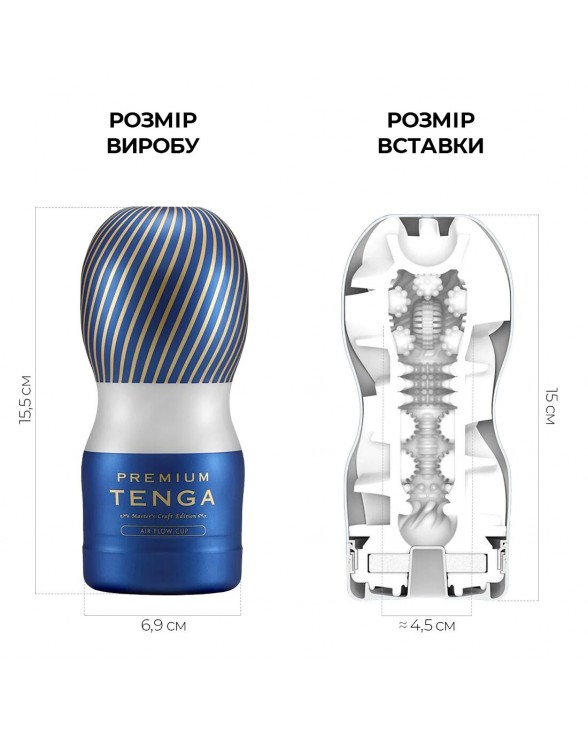 Мастурбатор Tenga Premium Air Flow Cup, 24 воздушные камеры внутри. - 1