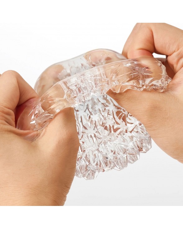 Нейтральный мастурбатор Tenga Geo Glacier Clear, интенсивные блоки - 5