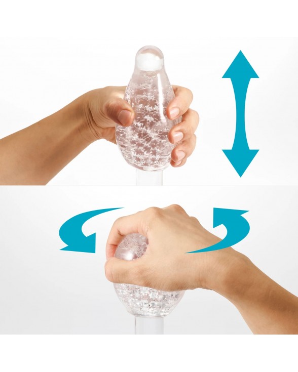 Нейтральный мастурбатор Tenga Geo Glacier Clear, интенсивные блоки - 4