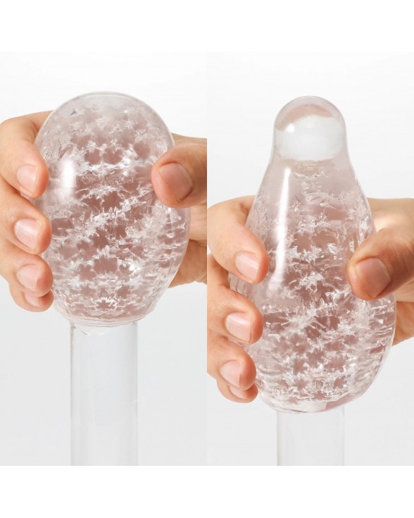 Нейтральный мастурбатор Tenga Geo Glacier Clear, интенсивные блоки - 2