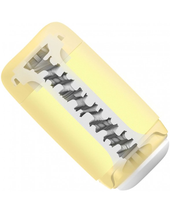 Наскрізний мастурбатор TENGA PUFFY Custard Yellow - 3