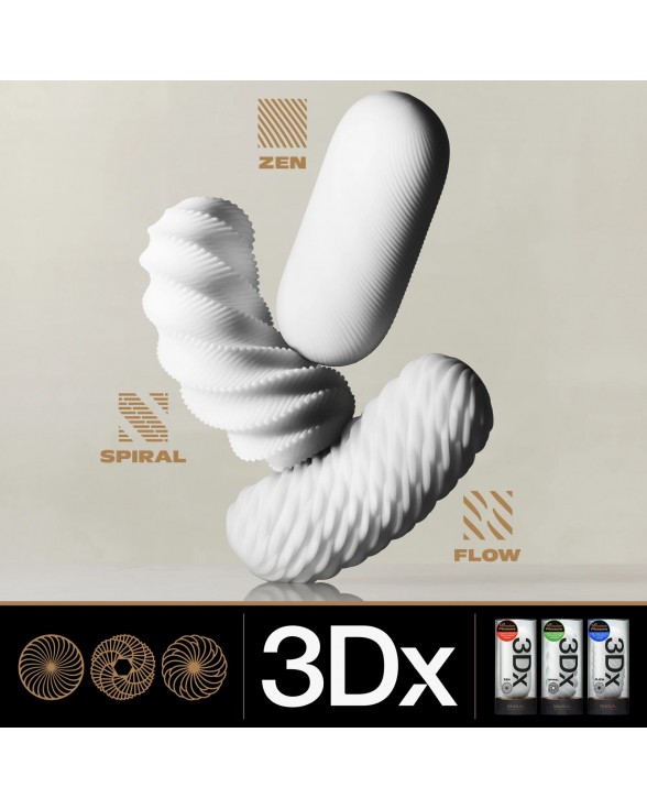 Нейтральний мастурбатор Tenga 3Dx Zen, дуже ніжний - 9