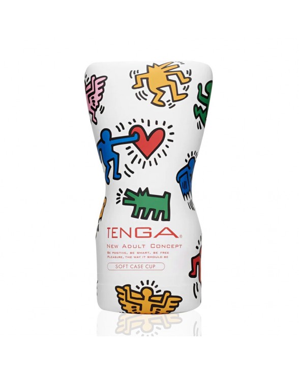 Мастурбатор Tenga Keith Haring Soft Case Cup (мягкая подушечка) сжатый