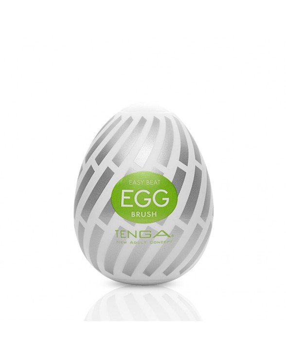 Мастурбатор-яйце Tenga Egg Brush з рельєфом у вигляді великої щетини