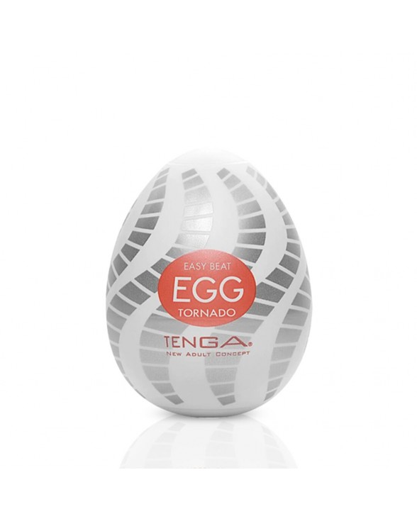 Мастурбатор-яйцо Tenga Egg Tornado со спирально-геометрическим рельефом