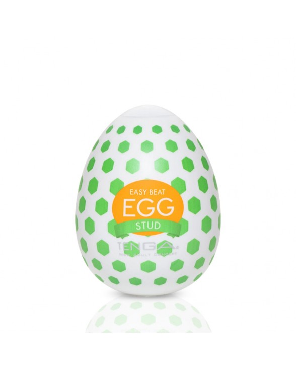 Мастурбатор-яйце Tenga Egg Stud із шестикутними виступами