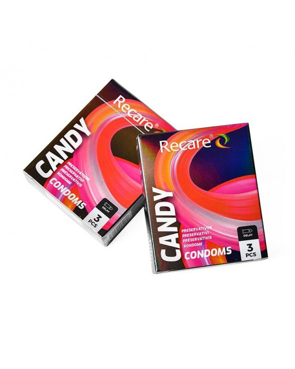 Презервативи пролонгуючі Holographic Recare Delay Candy, 3 шт., цукерковий аромат - 2