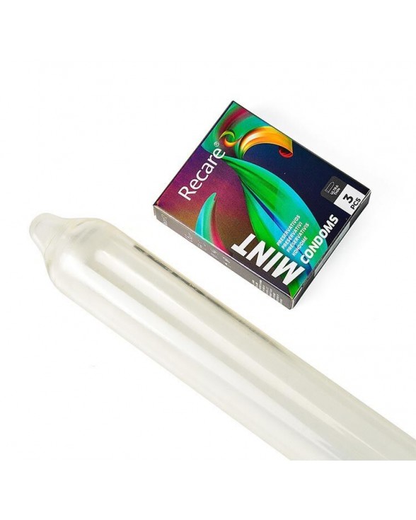 Презервативи ультратонкі Holographic Recare Ultra Thin Mint, 3 шт., м'ята - 3