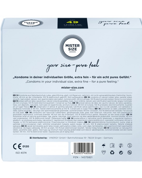 Презервативы Mister Size - pure feel - 49 (36 condoms) - 2