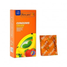 Презервативи Recare Color Fruit Flavour Condoms 12 шт (м'ята, банан, полуниця)