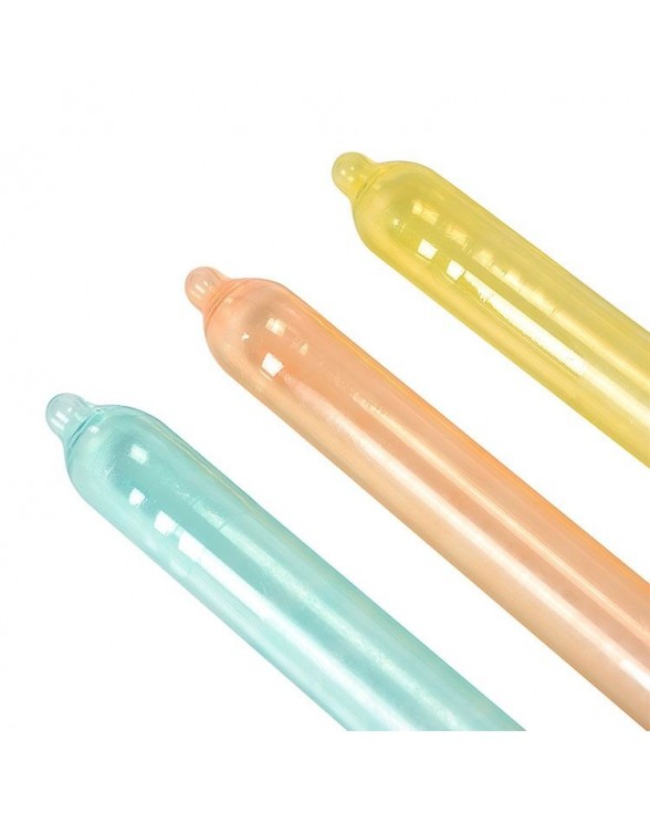 Презервативы Recare Color Fruit Flavour Condoms 12 шт (мята, банан, клубника) - 3