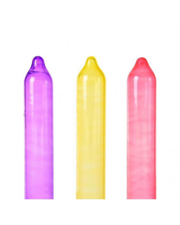 Презервативи Holographic Recare Fruit Flavour Condoms, 3 шт (м'ята, банан, полуниця) - 1