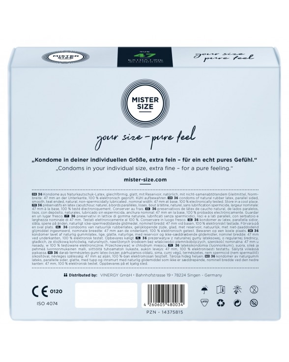 Презервативи Mister Size - pure feel - 47 (36 condoms) - 2