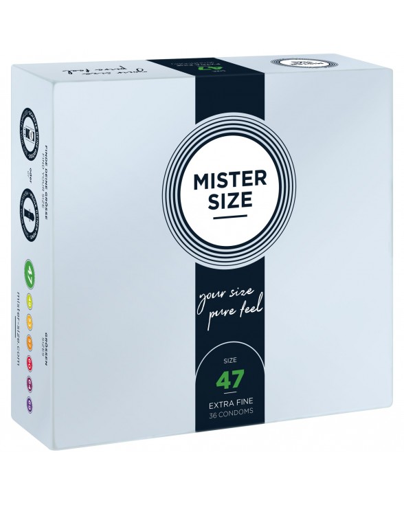 Презервативи Mister Size - pure feel - 47 (36 condoms)