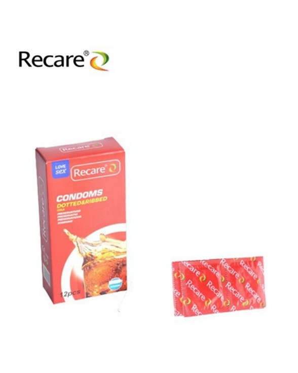 Презервативи з пухирцями та ребрами Recare Cola Dotted&Ribbed, 12 шт., Кола - 3