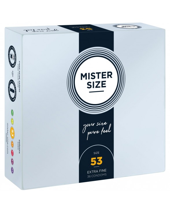 Презервативы Mister Size - pure feel - 53 (36 condoms)