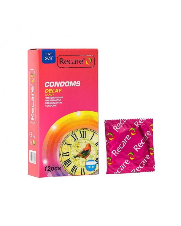 Презервативы пролонгирующие Recare Delay Candy 12 шт, конфетный аромат