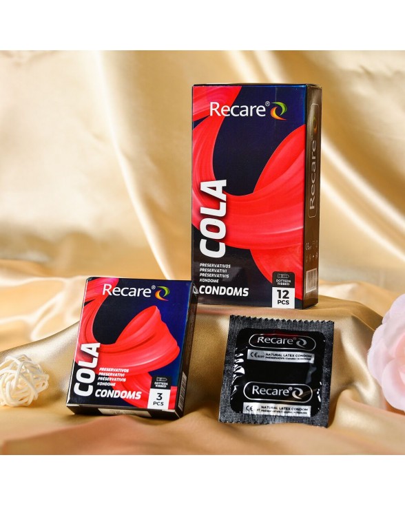 Презервативы с пупырышками и ребрами Holographic Recare Cola Dotted&Ribbed, 12шт, Кола - 3