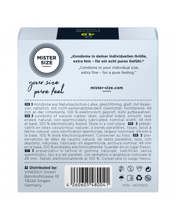 Презервативи Mister Size - pure feel - 49 (3 condoms) - 2