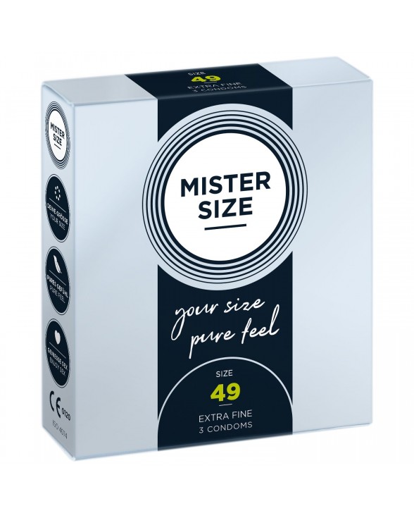 Презервативи Mister Size - pure feel - 49 (3 condoms)