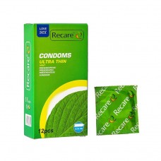 Ультратонкие презервативы Recare Ultra Thin Mint, 12 шт, мята