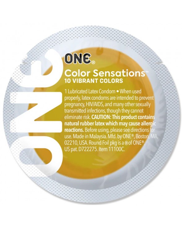 Презервативи ONE Color Sensations - will get you there (Yellow) 1 шт - 1