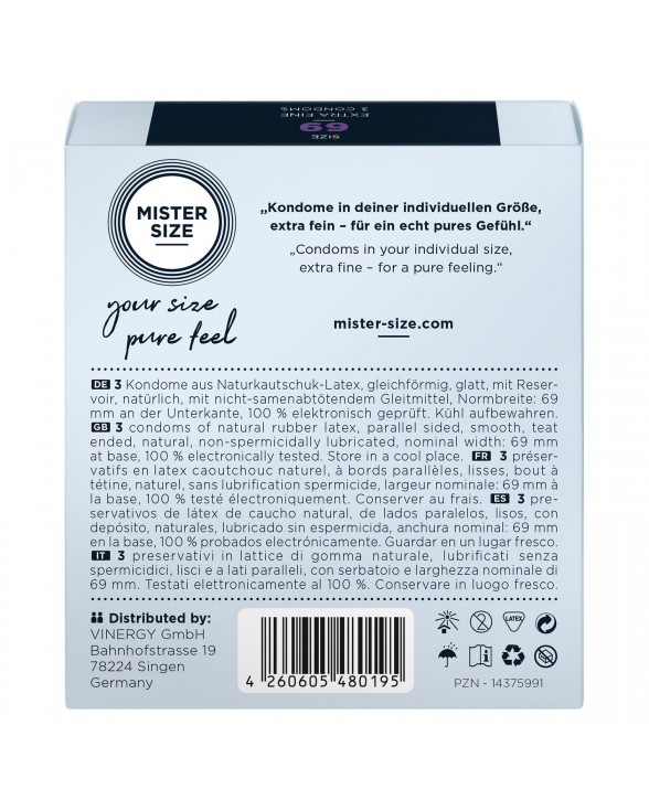 Презервативи Mister Size - pure feel - 69 (3 condoms) - 2