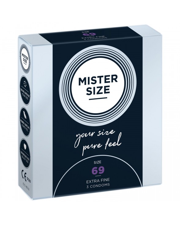 Презервативи Mister Size - pure feel - 69 (3 condoms)