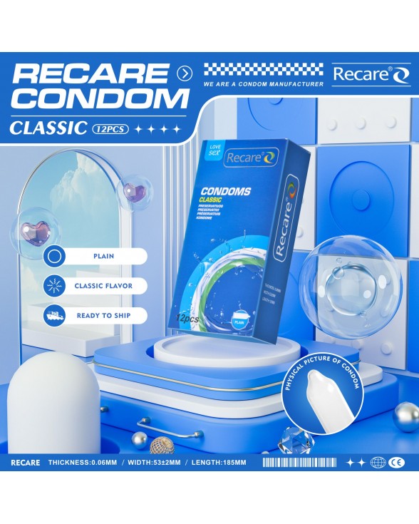 Класичні презервативи Recare Classic Condoms, 12 шт. - 4