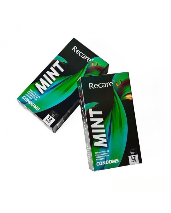 Презервативи ультратонкі Holographic Recare Ultra Thin Mint, 12 шт., м'ята - 2