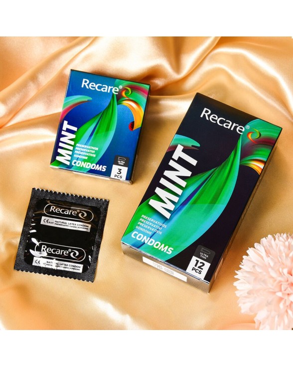 Презервативи ультратонкі Holographic Recare Ultra Thin Mint, 12 шт., м'ята - 4