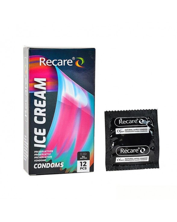 Презервативи з пухирцями Holographic Recare Ice Cream Big Dotted, 12 шт.