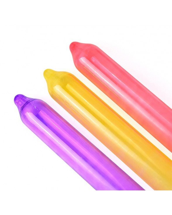 Презервативи Holographic Recare Fruit Flavour Condoms, 12 шт (м'ята, банан, полуниця) - 2