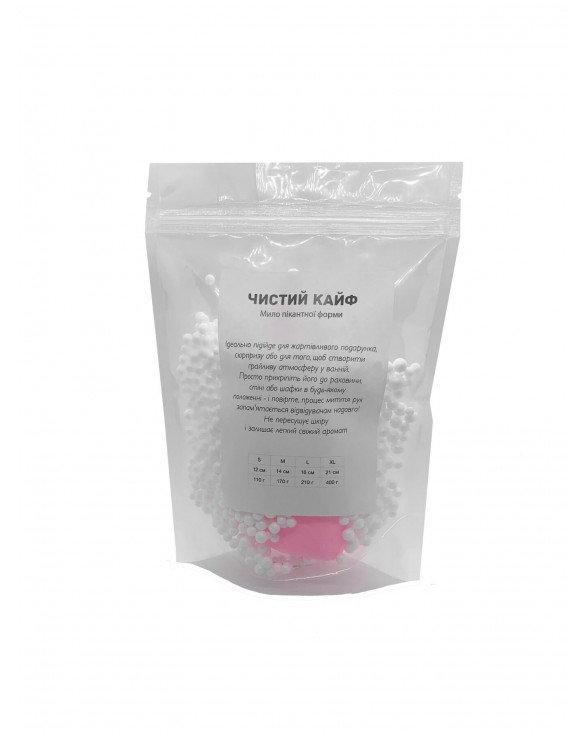 Крафтове мило-член із присоскою Чистий Кайф Pink size S натуральне - 3