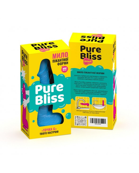 Крафтове мило-член із присоскою Pure Bliss MINI Blue, натуральне - 6