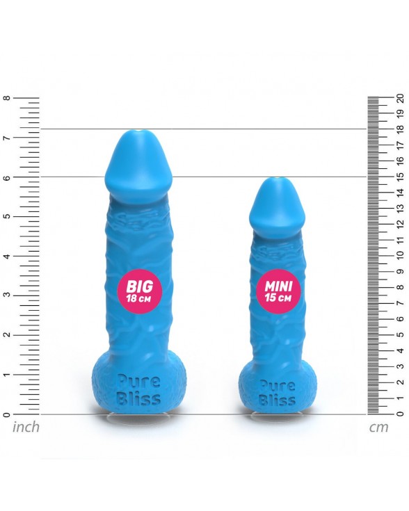 Крафтове мило-член із присоскою Pure Bliss MINI Blue, натуральне - 4