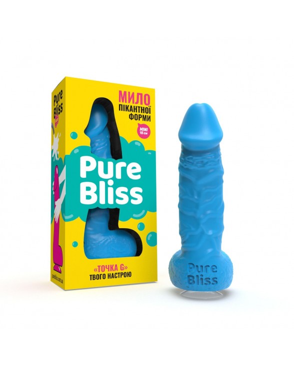 Крафтове мило-член із присоскою Pure Bliss MINI Blue, натуральне - 1