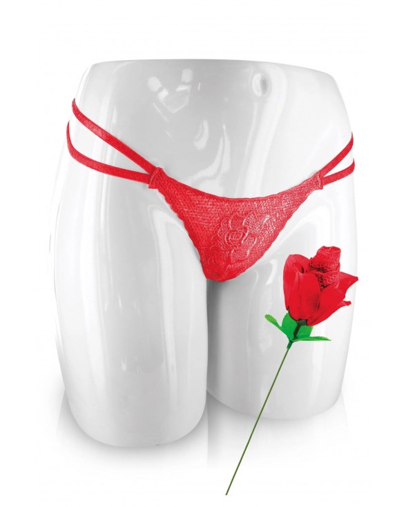 Кружевные трусики в виде розы Fun Novelties Rose You Red