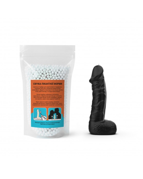 Свеча в виде члена Чистый Кайф LARGE Black - 3