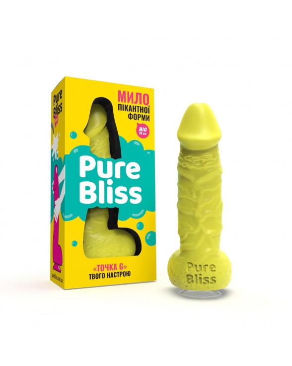 Крафтовое мыло-член с присоской Pure Bliss BIG Yellow, натуральное - 1