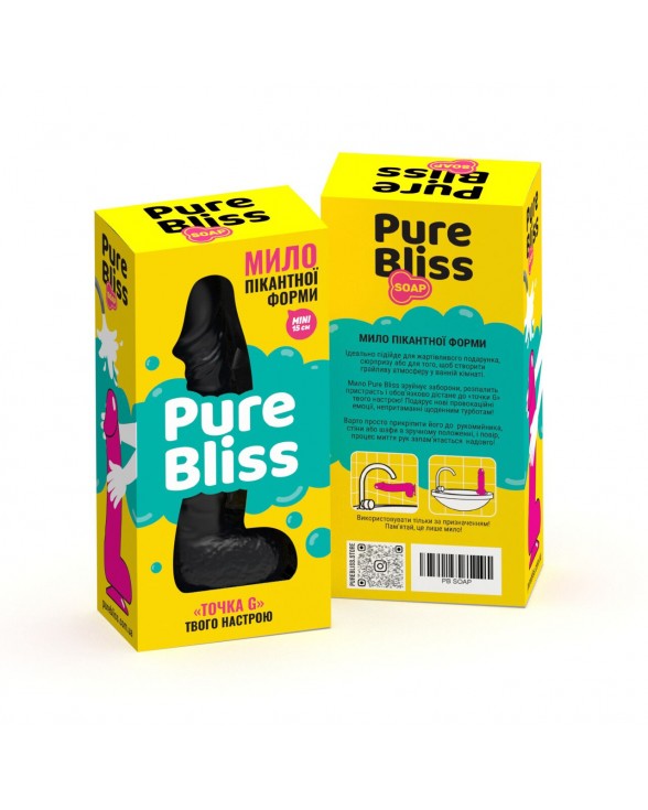 Крафтове мило-член із присоскою Pure Bliss MINI Black, натуральне - 1