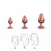 Металева анальна пробка із прикрасою у вигляді кристалу Dorcel - Diamond Plug Rose Gold S - 5