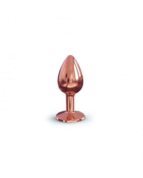 Металева анальна пробка із прикрасою у вигляді кристалу Dorcel - Diamond Plug Rose Gold S - 1