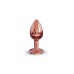 Металева анальна пробка із прикрасою у вигляді кристалу Dorcel - Diamond Plug Rose Gold S - 1