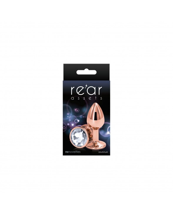 Анальна пробка NS Novelties Rear Assets - Rose Gold - Small - Clear - 1