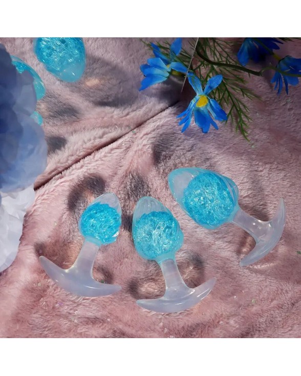 Анальна пробка Liebe Seele Icecream-shaped Crystal Anal Plug - Blue Medium - 4