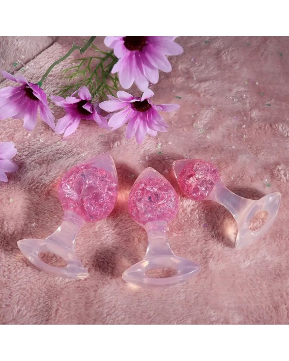 Анальна пробка Liebe Seele Heart-shaped Crystal Anal Plug - Pink Small - 4