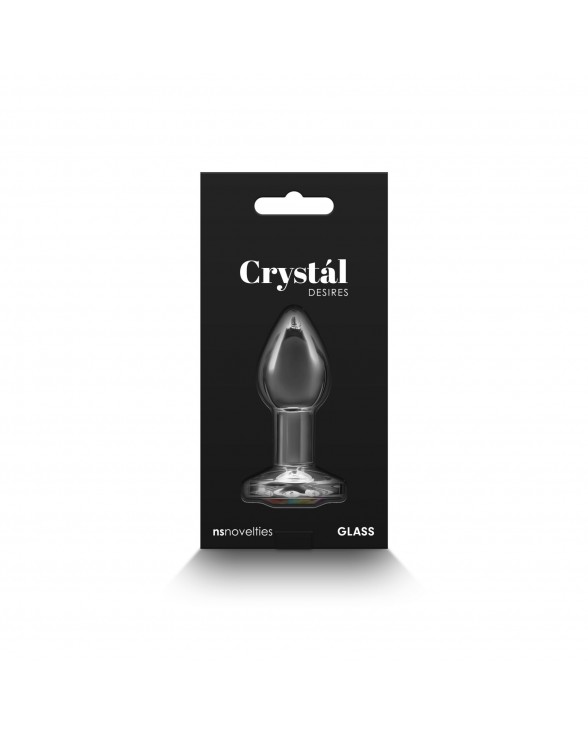 Стеклянная анальная пробка NS Novelties Crystal - Desires - Rainbow Gem - Small - 3