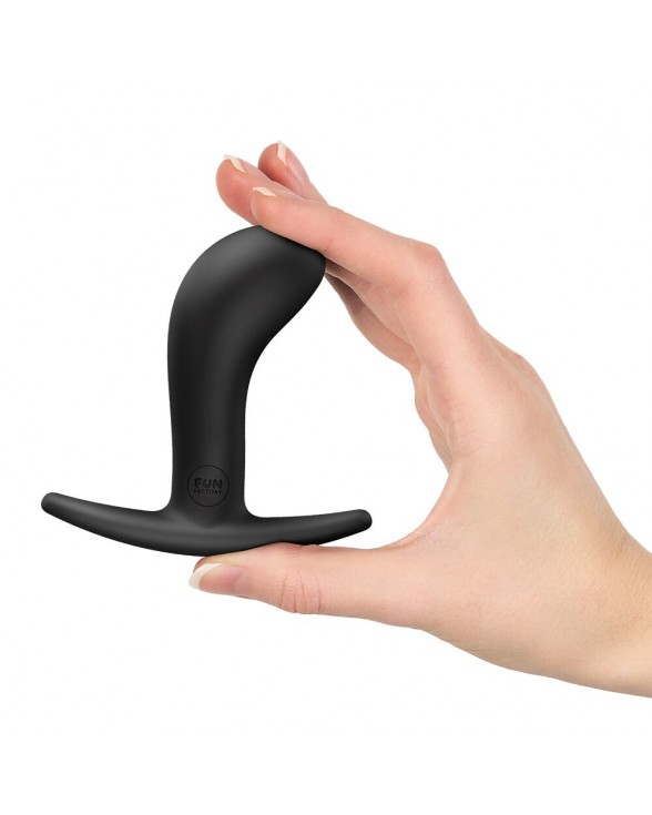 Анальна пробка Fun Factory BOOTIE M Black, тонкий обмежувач - 1