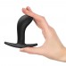 Анальна пробка Fun Factory BOOTIE M Black, тонкий обмежувач - 1